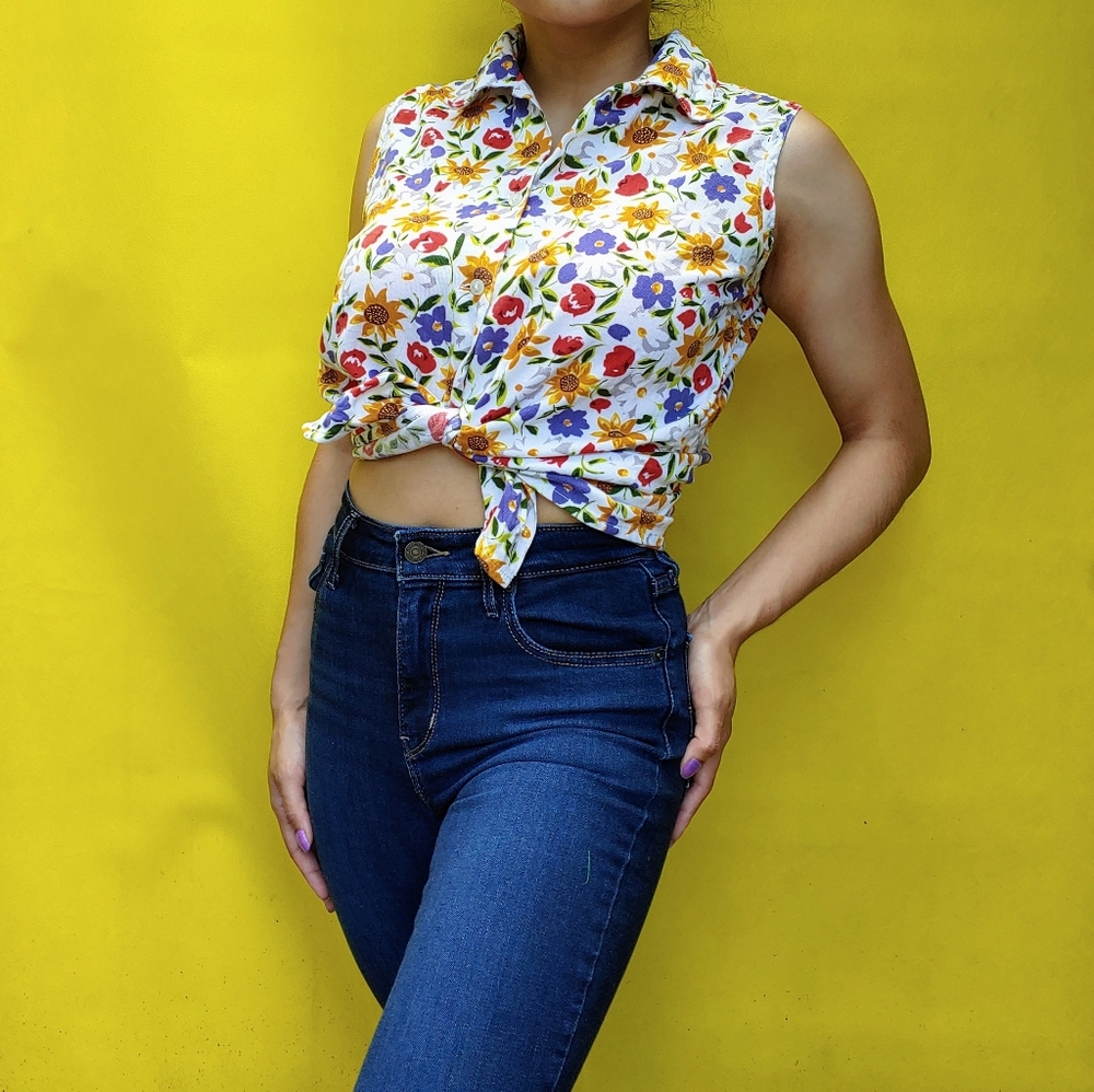RETRO ROSETTE'S FLORAL VEST